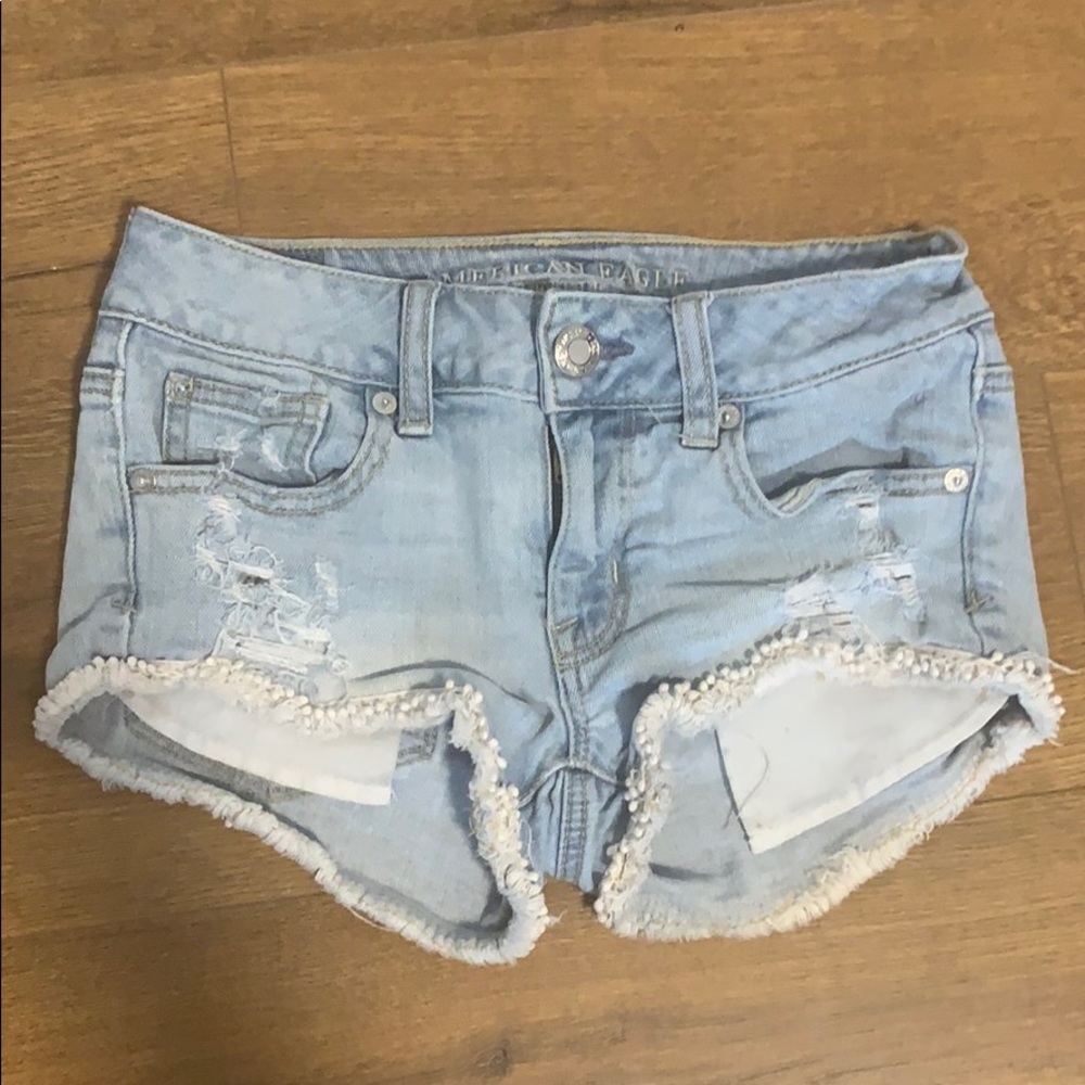 American Eagle Stretch Shortie Denim Shorts